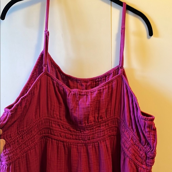 Old Navy XXL Pink Spaghetti Strap Sundress w/ smocking & pockets! - Picture 10 of 12